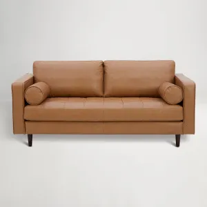 Draper Leather 2 Seat Sofa, Grange Tan, by Lounge Lovers by Lounge Lovers, a Sofas for sale on Style Sourcebook