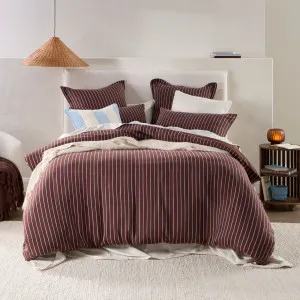 Habitat Atlas Stripe Quilt Cover Set Chocolate Brown by Habitat, a Quilt Covers for sale on Style Sourcebook