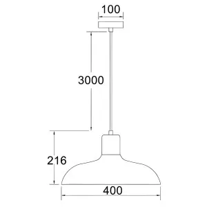 CLA Pastel Modern Iron Dome Pendant with Copper Detail - Black by Compact Lamps Australia, a Lighting for sale on Style Sourcebook