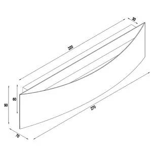 CLA Bristol Modern Curved Up/Down LED Wall Light - White by Compact Lamps Australia, a Wall Lighting for sale on Style Sourcebook