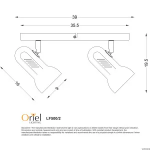 Oriel Lighting Profile White Classic Adjustable Head Spotlight - 2 Light by Oriel Lighting, a Wall Lighting for sale on Style Sourcebook
