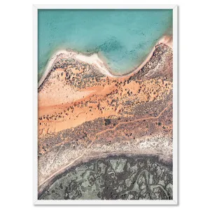 Shark Bay Aerial Beach View V - Art Print by Print and Proper, a Prints for sale on Style Sourcebook