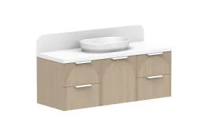 Archie 1350 Door & Drawer Centre Bowl Vanity, Coastal Oak by ADP, a Vanities for sale on Style Sourcebook