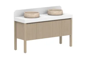 Harper 1500 Double Bowl Vanity, With Legs, Coastal Oak by ADP, a Vanities for sale on Style Sourcebook
