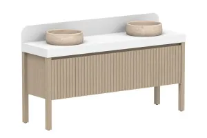 Harper 1800 Double Bowl Vanity, With Legs, Coastal Oak by ADP, a Vanities for sale on Style Sourcebook