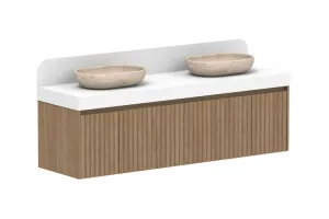 Harper 1735 Double Bowl Vanity, Wall Hung, Prime Oak by ADP, a Vanities for sale on Style Sourcebook