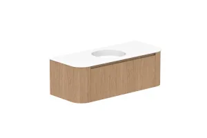Surry 1200 Wall Hung Centre Bowl, Wall Hung, Boston Oak, Matte Ceramic by ADP, a Vanities for sale on Style Sourcebook