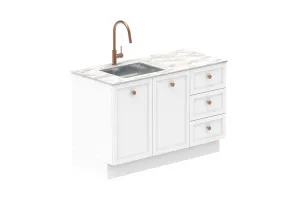 Door & Drawer 1350 Floor Cabinet - Matte White Polyurethane by ADP, a Laundry for sale on Style Sourcebook