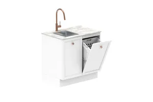 Door & Hamper 900 Floor Cabinet - Matte White Polyurethane by ADP, a Laundry for sale on Style Sourcebook