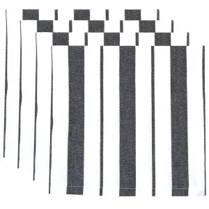 Set of 4 Black French stripe Cotton Napkins by NF Living, a Aprons for sale on Style Sourcebook