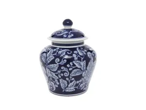 Heritage porcelain hand painted round ginger jar blue & white by Heritage, a Vases & Jars for sale on Style Sourcebook
