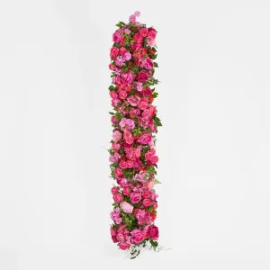 Artificial Flora Fuchsia Hot Pink Rose Camelia Blossom Flower Runner 45x200cm by Florabelle Living, a Plants for sale on Style Sourcebook