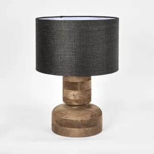Clem Timber Table Lamp Black Shade by Florabelle Living, a Lamps for sale on Style Sourcebook