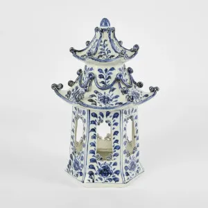 Pagoda Statue Blue and White by Florabelle Living, a Statues & Ornaments for sale on Style Sourcebook