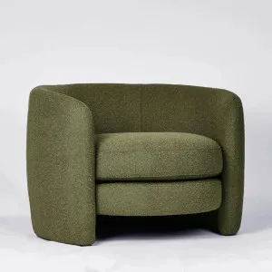 Cora ArmChair Olive Boucle by Florabelle Living, a Chairs for sale on Style Sourcebook