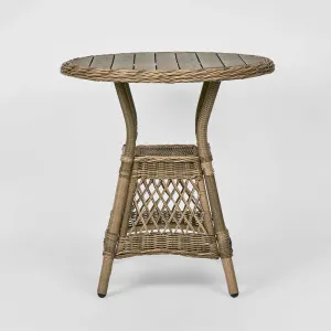 Marco Aluminium Synthetic Wicker Outdoor Table Natural by Florabelle Living, a Tables for sale on Style Sourcebook