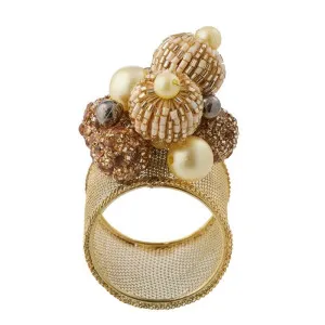 Set of 4 Bauble Bunch Napkin Ring Acrylic 6x6x8cm Gold by Coast to Coast, a Napkins for sale on Style Sourcebook