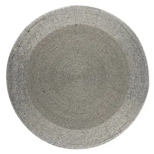 Set of 4 Glass Beaded Placemat 36x36cm Silver by Coast to Coast, a Placemats for sale on Style Sourcebook