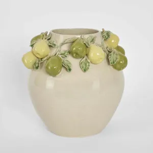 Pear Vase Cream & Yellow  ETA 24/03/2026 by Florabelle Living, a Vases & Jars for sale on Style Sourcebook