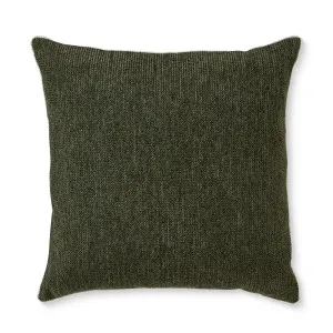 Casey Dark Green Textured Cushion 55cm x 55cm Feather Filled by Madras Link, a Cushions, Decorative Pillows for sale on Style Sourcebook
