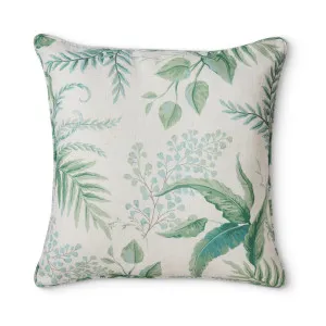 Fern Blue/Green Cushion 50cmx50cm Linen Blend by Madras Link, a Cushions, Decorative Pillows for sale on Style Sourcebook