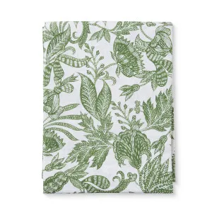 Handblock Print Samara Green Tablecloth 150x230cm by Madras Link, a Table Cloths & Runners for sale on Style Sourcebook
