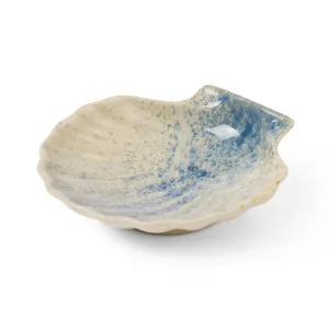 Ceramic Scallop Blue Glazed Dish by Madras Link, a Plates for sale on Style Sourcebook