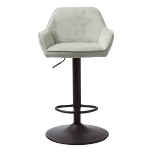 Vigo Gas Lift Swivel Bar Chair in Brego Silver / Black by OZ Design, a Bar Stools for sale on Style Sourcebook