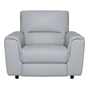 Dakota Recliner Armchair in Leather Pewter by OZ Design, a Chairs for sale on Style Sourcebook