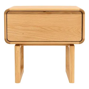 Sesia Bedside Table 56cm in Oak Clear by OZ Design, a Bedside Tables for sale on Style Sourcebook