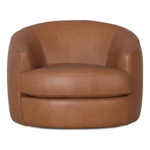 Apple Swivel Chair in Beam Leather Cognac by OZ Design, a Chairs for sale on Style Sourcebook