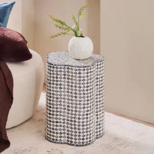 Muse Ada Rose Capiz Side Table Navy by Muse, a Side Table for sale on Style Sourcebook