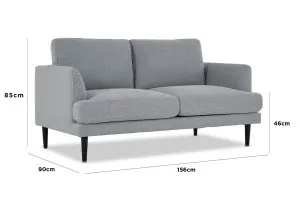 Alice 2 Seat Sofa, Como Light Grey, by Lounge Lovers by Lounge Lovers, a Sofas for sale on Style Sourcebook