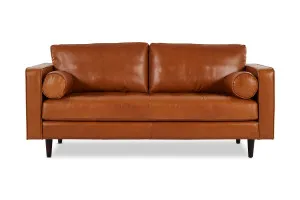 Draper Leather 2 Seat Sofa, Phoenix Saddle, by Lounge Lovers by Lounge Lovers, a Sofas for sale on Style Sourcebook
