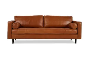 Draper Leather 3 Seat Sofa, Phoenix Tan, by Lounge Lovers by Lounge Lovers, a Sofas for sale on Style Sourcebook
