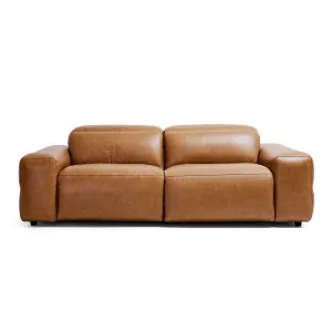 Hunter Leather 3 Seat Recliner Sofa, Sutton Caramel, by Lounge Lovers by Lounge Lovers, a Sofas for sale on Style Sourcebook
