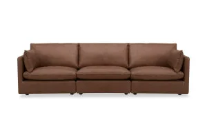 Loft Mini Leather 3 Seat Sofa, Texas Rust, by Lounge Lovers by Lounge Lovers, a Sofas for sale on Style Sourcebook