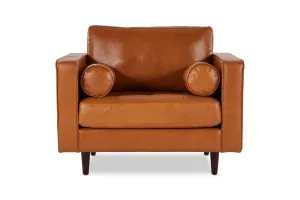 Draper Leather Armchair, Texas Moss, by Lounge Lovers by Lounge Lovers, a Chairs for sale on Style Sourcebook