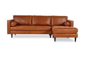 Draper Leather Right Chaise Sofa, 0, by Lounge Lovers by Lounge Lovers, a Sofas for sale on Style Sourcebook