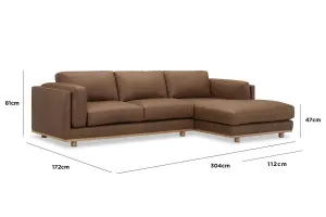 Nevada Leather Right Hand Chaise Sofa, 0, by Lounge Lovers by Lounge Lovers, a Sofas for sale on Style Sourcebook