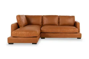 Long Beach Mini Leather Left Corner Sofa, Texas Rust, by Lounge Lovers by Lounge Lovers, a Sofas for sale on Style Sourcebook