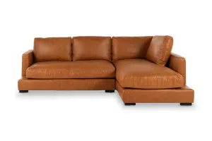 Long Beach Mini Leather Right Corner Sofa, Texas Rust, by Lounge Lovers by Lounge Lovers, a Sofas for sale on Style Sourcebook