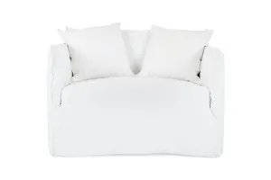 Bronte Love Seat, Linen Cassia, by Lounge Lovers by Lounge Lovers, a Chairs for sale on Style Sourcebook