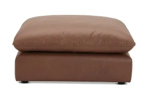Loft Mini Leather Ottoman, Texas Rust, by Lounge Lovers by Lounge Lovers, a Ottomans for sale on Style Sourcebook