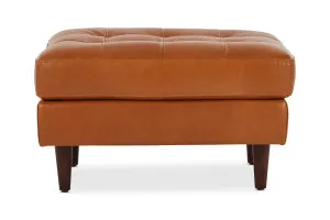 Draper Leather Ottoman, Graphite, by Lounge Lovers by Lounge Lovers, a Ottomans for sale on Style Sourcebook