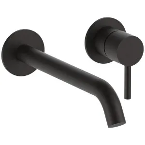 Fantini Nostromo 200m Spout Wall Basin Mixer - Deep Black PVD NOSWB200NPDBLK by Fantini, a Kitchen Taps & Mixers for sale on Style Sourcebook