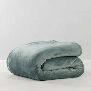 Blanket - Velour, King/Super King, Sage - Canningvale by Canningvale, a Sheets for sale on Style Sourcebook