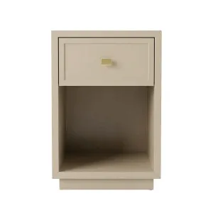 Logan Bedside Table - Petite Beige by CAFE Lighting & Living, a Bedside Tables for sale on Style Sourcebook