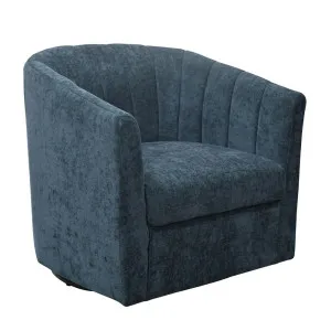 Cadman Swivel Arm Chair - Teal Chenille by CAFE Lighting & Living, a Chairs for sale on Style Sourcebook