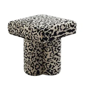 Ace Stool - Leopard Chenille *LIMITED EDITION* by CAFE Lighting & Living, a Ottomans for sale on Style Sourcebook